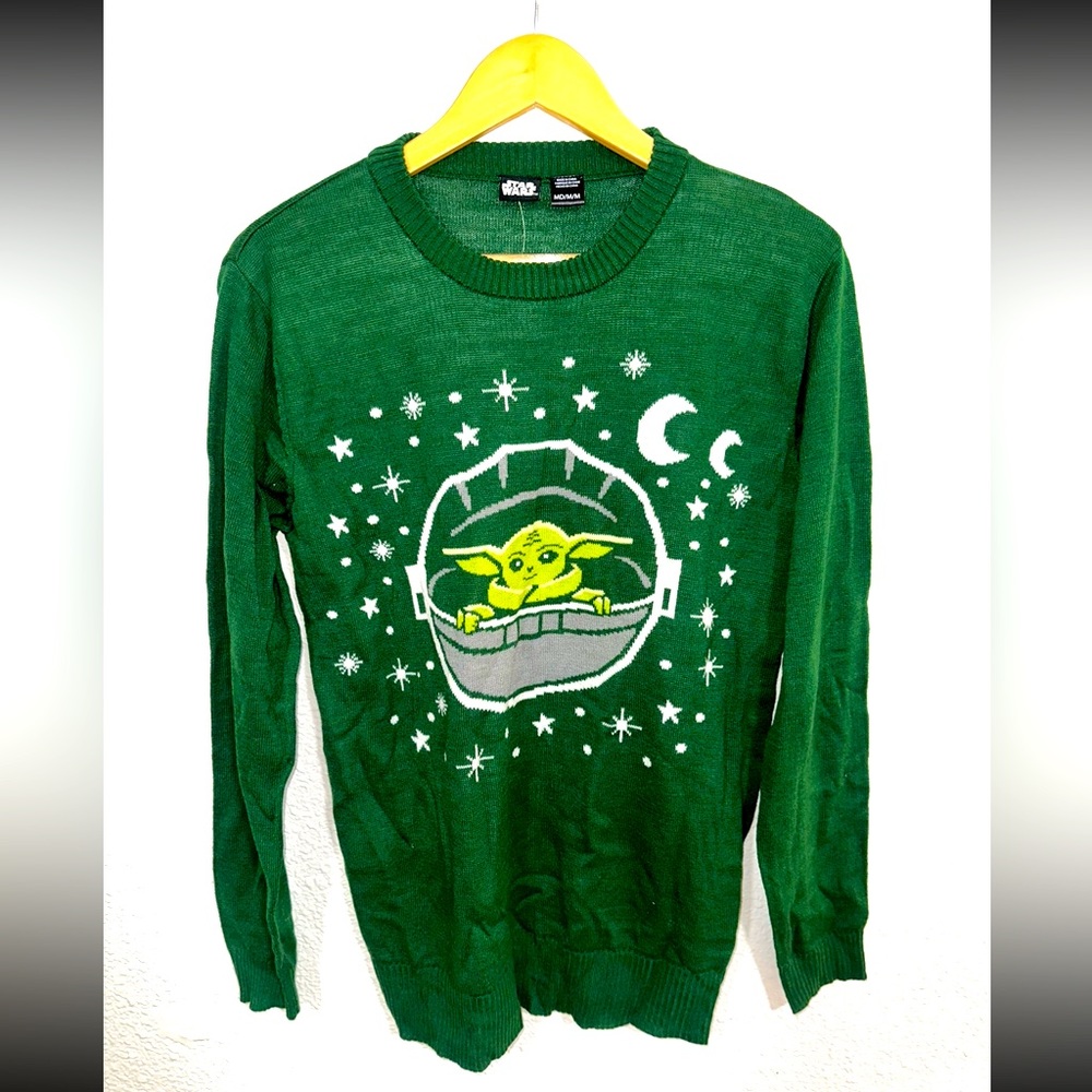 Star Wars Baby Yoda Sweater - Size M - NEW WITH TAGS!
